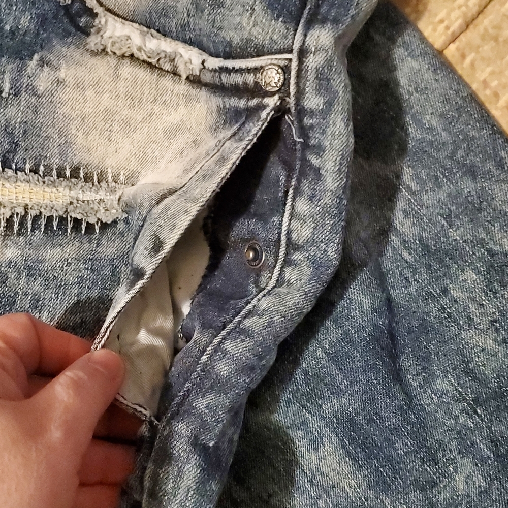 Heritage America Denim Distillery Distressed Men's Jeans Blue 36x33 - Picture 10 of 10